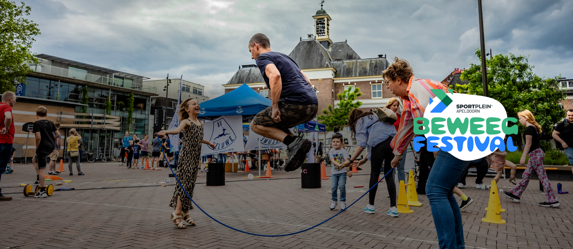 Beweegfestival op het Marktplein in Apeldoorn.